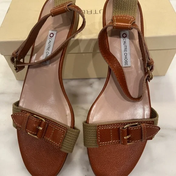 L’Autre chose ankle strap sandals. Size 9.5 New - Picture 2 of 4